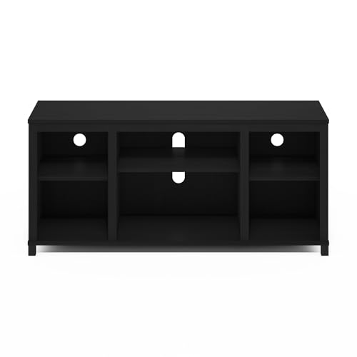 Image of Furinno Classic 3-Tier TV Stand, Entertainment Center, Americano | for TV up to 55 Inch with Shelves, TV Console for Living Room, Bedroom
