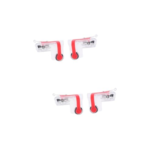 OSALADI 2paires Manette De Jeu Mobile Avec Boutons De Tir Et Ciblage Gâchettes Sensibles Pour Améliorer Expérience De Jeu Sur Smartphone Transparent