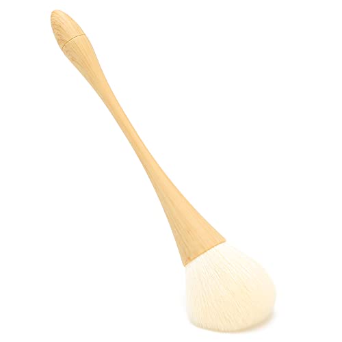 Nail Dust Brush, Nylon Hair Nail Cleaning Brushes Nail Dust Removal Brush Foundation Brush Powder Brush with Wooden Handle for Cream, Blush, Liquid and Mineral Foundation