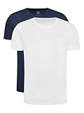 GANT Herren C-Neck T-Shirt 2-Pack Unterwäsche, Navy/White, Einheitsgröße