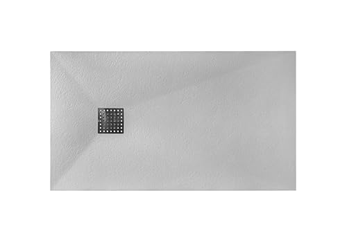 Plato DE Ducha Resina Mod. LAROC Carga Mineral Y Gel Coats(Blanco, 140 X 70)