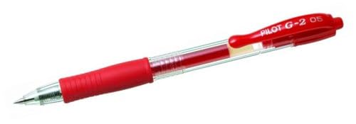 Pilot G2 05 rouge stylo roller encre gel pointe fine 0.5mm roller rétractable