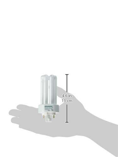 Image of Sylvania Dulux T /E /in CFL Compact Fluorescent Light Bulb 4 Pin 18W, 1 Pack | Triple Tube, GX24q-2 Base, 18 Watt Long Lasting Energy Efficient Light Bulb, 12000 hr Life, Dimmable, 3500K Neutral White