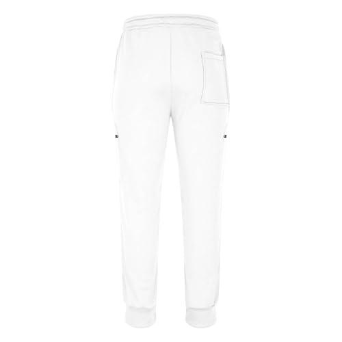 Mens Cargo Sweatpants Drawstring Waist Baggy Joggers with Pockets Fleece Lined Casual Work Pants Loose Fall Trousers3