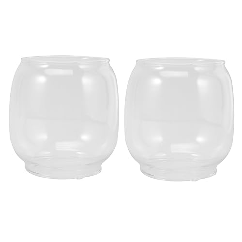 Garneck Ersatzglas Für Petroleumlampe - 2 Stück Öllampe Glaszylinder - Klarglas Lampenschirme Für Sturmlaterne Ideal Für Gartenpartys Und Gemütliche Abende Zu Hause