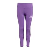 adidas Girl’s TRAIN ESSENTIALS 3-STRIPES LEGGINGS, active purple/ice lavender, 11-12 Years