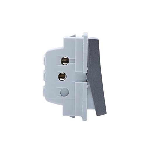 Image of Wipro Northwest Nowa 6A Bell Push, Silver Grey (pack of 10)