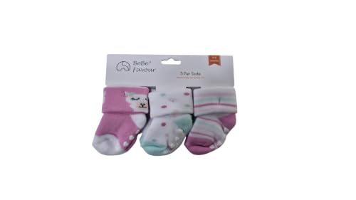 Image of Baby Vibe's ENTERPRISE Baby Cotton Socks | Soft Stretchable Infant Ankle Socks | Anti Slip Grip Sole | Comfortable Everyday Wear | Newborn Baby Socks Pack of 3 Pairs