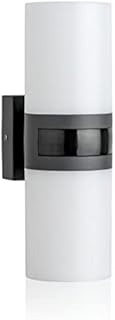 SEBSON® Outdoor Wall Light with Motion Sensor, Mains Powered, Anthracite 20W 2200lm Cool White 5800K, IP65 LED Up Down Outside Light 12m / 180°, External Lighting