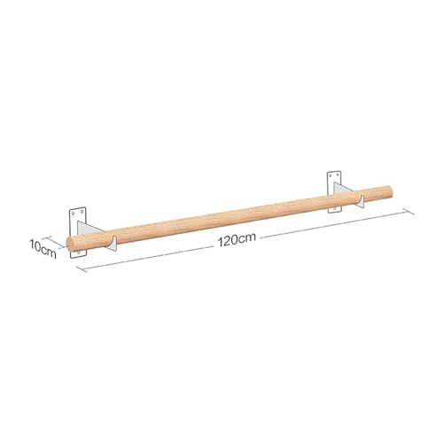 Perchero de madera maciza montado en la pared de diseño robusto 3