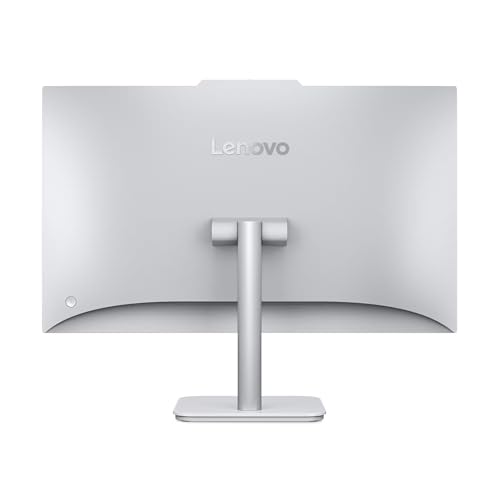 Image of Lenovo A100 23.8 inch FHD All-in-One Desktop (Intel N100, 8GB, 512GB SSD) | Lenovo 23.8 inch White Space-saving AIO computer, Wi-Fi 6, Webcam, Win 11 Pro, Wired keyboard and mouse, with Hub