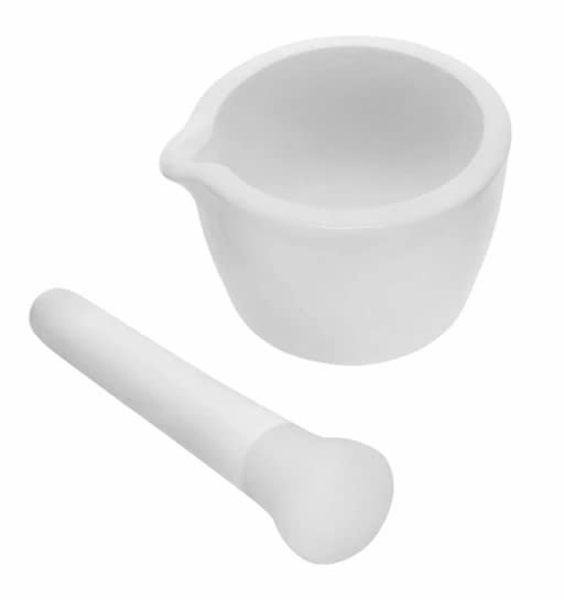 Autoclavable Mortar and Pestle Set 60ml For Chemistry Biology Laboratory Education Industry Usage