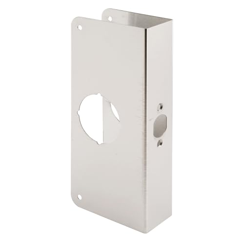 Prime-Line Products U 9588 9-Inch 1-3/4-Inch Thick by 2-3/4-Inch Backset 2-1/8-Inch Bore Door Rein Forcer, Stainless Steel