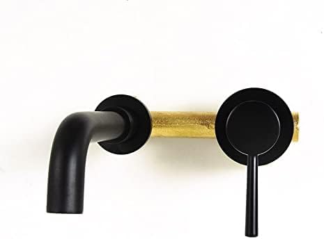 Robinet de salle de bain mural mitigeur blanc laiton design LWX