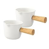 Solution : ce récipient à crème sert à de multiples fins, notamment comme tasse à mousse de lait, verseur de sirop et pichet à sauce, améliorant ainsi son utilité, tasse à lait en céramique, verseur de lait en céramique