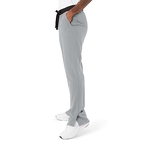 Image of ave. Women's Varick Six Pocket Midrise Straight Leg Scrub Pant in Gray, XXS