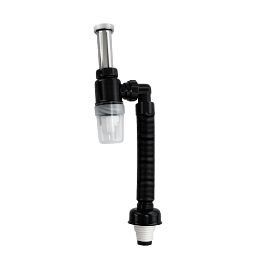 Image of New Ware PVC Bottle Trap With Waste Outlet Pipe for Kitchen Sink-Wash Basin-Transparent Bottle Trap for easy Cleaning-Flexible 9 inchinch PVC Pipe with Extend length of 25 inchInch-Odor-Less rubber-Down Comer