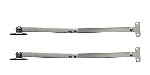 Jiozermi 2 Packs Lid Support Hinge, 180 Degree Rotatable Hinges, 201 Stainless Steel Lid Stay Hinge for Boxes Cases Cabinet