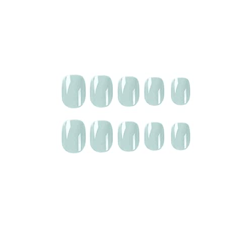 Mmnhjhut Gray Press On Nails Short Square Fake Nails Full Cover False Nails With Solid Design Glossy Glue On Nails Cute Press On Nails Acrylic Nails Stick On Nails For Women Diy Manicure 24Pcs #TOP1