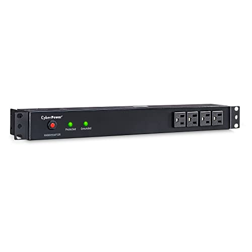 Cyberpower Rkbs15S4F12R Rackbar Surge Protector, 120V/15A, 16 Outlets, 15 Foot Power Cord, 1U Rackmount #TOP25
