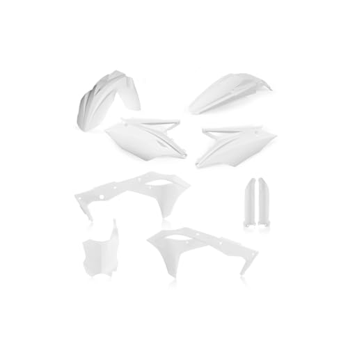 Acerbis Full Plastic Kit – Compatible with Kawasaki KX250 (19-20), KX250F (18) – white