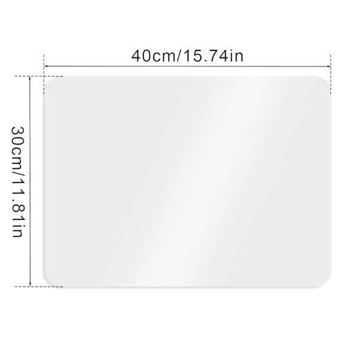 Dafencar 16 Pièces Sets de Table, 40 x 30 cm, Réutilisables, Lavables, Dessous de Table, Plastique, Transparent, Convient pour Cuisine, Bureau – vue 5