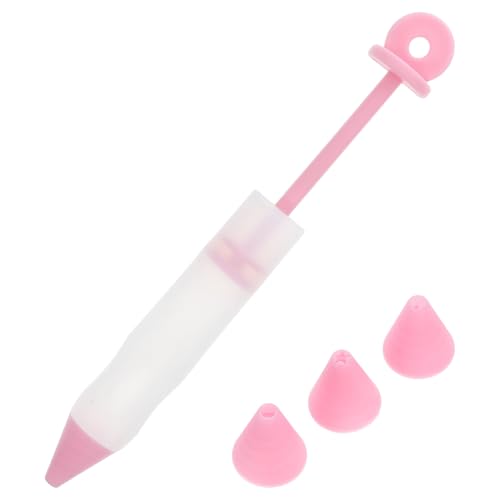 KICHOUSE Set 4 Penne in Silicone per Decorare Torte e Dolci Penna Staccabile Punte Multiple per Cioccolato e Crema Accessori per Decorazione Pasticceria Fai da Te Utensili per Dessert e