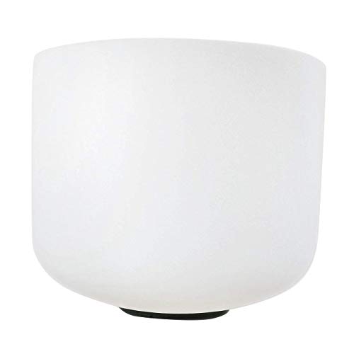 Gaoominy 8 Zoll 432Hz Klang Schale Perfekter Klang Note F Heart Chakra Mattiert Quarz Kristall Meditation mit Gummi Cover