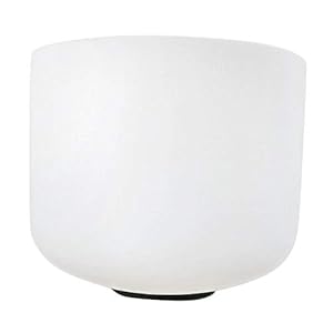 Youmine 8 Inch 432Hz klankschaal Perfect Sound Note een Third-Eye Chakra Frosted Quartz Crystal Meditatie met Rubber