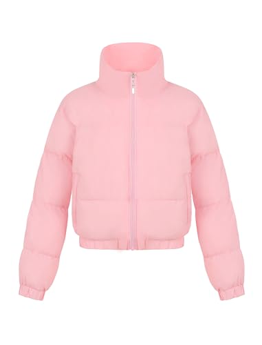 EXARUS Girls Puffer Jacket Warm Water Repellent Oversized/Cropped