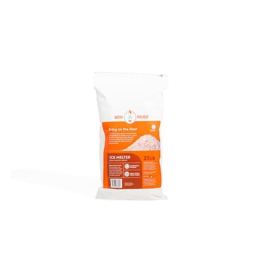 Northern Salt North Pro Heat Negative 30 Degrees, 25 lb Resealable Bag, Fast Acting Deicer Ice Melt for Driveways, Sidewalks, Parking Lots