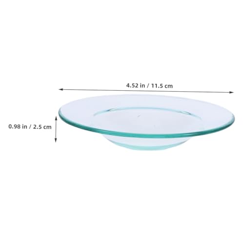 Plato para aromaterapia reutilizable de vidrio templado transparente 3