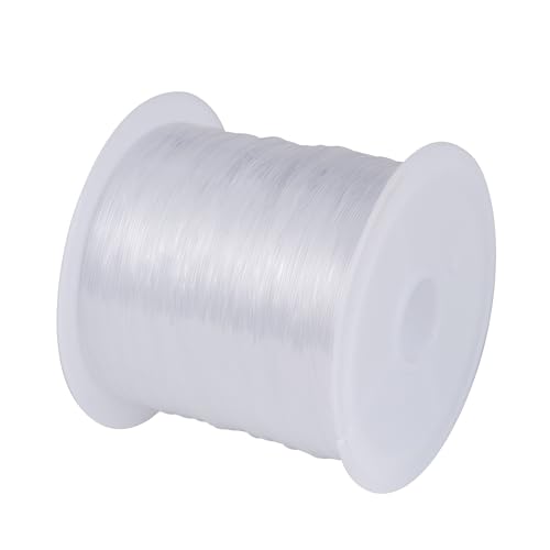0.5mm Elastic String for Bracelets, Nylon Invisible Beading 21.8 Yards Elastic Bracelet String Transparent Fishing Line Wire Crystal Jewelry String Cord for DIY Necklace Making