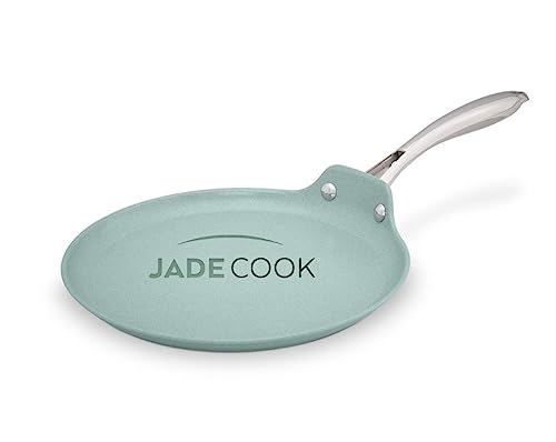 La Mejor Selección de Cazuelas Jade Cook comprados en linea. 47 JadeCook Comal Crepera Antiadherente 32 cm con Mango Recubrimiento de Cerámica Antiadherente y polvo de jade Con mango de Acero Inoxidable no se calienta Ideal para Cepas