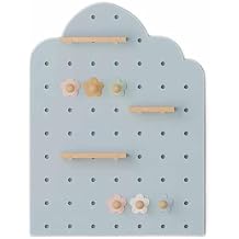 LXHELIVERY Pegboard Combination Kit, 12mm Thick Wooden Pegboard, Pegboards and Accessories Modular Hanging for Home, Gaming Room, GarageBlue,60x80 cm