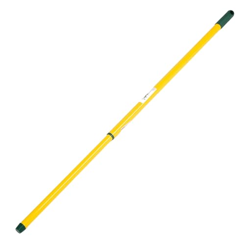 Novaliv Teleskop Besenstiel mit Gewinde 80-130 cm Gelb Grün Metallstiel für Besen deutsches Gewinde Universalstiel Stab Ersatzstiel Teleskopstiel Ersatzteil Stiel Ersatz Teleskopstange