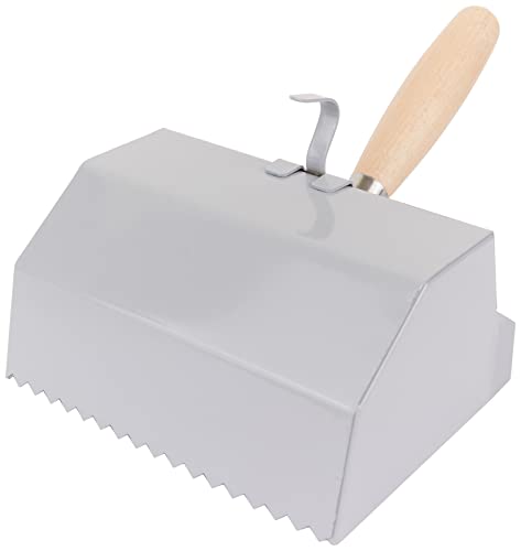 KOTARBAU Klebekelle 100 – 420 mm Holzgriff Plankelle Porenbetonkelle Gasbetonkelle Mörtelbettkelle Plansteinkelle Betonschaufel Rechteckzahnung (175 mm)