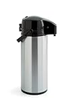 Quid 7520006 Xylon - Isotermo Café con Surtidor Doble Pared Vidrio/ Acero Inoxidable, 1.9 Litros, color Negro