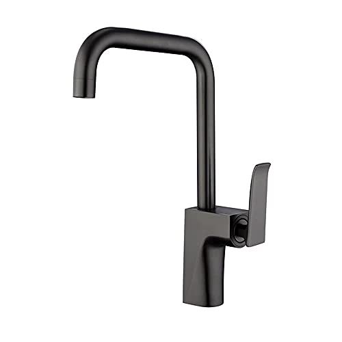 Robinet d'évier de cuisine mitigeur eau chaude et froide en cuivre noir de bar