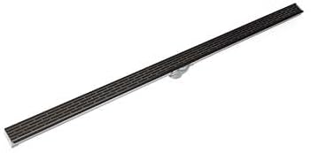 Infinity Drain S-LT 3836 ORB 36" S-PVC Series Low Profile Complete Kit with 1 1/2" Perforated Offset Slot Grate in Oil Rubbed Bronze