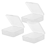 SHINEOFI 3 Stück Teiliges Transparente Rechteckige Aufbewahrungsboxen aus Robustem PP mit Klappbarem Deckel Vielseitige Organizer für Schmuck Bürobedarf und Kleine Haushaltsgegenstände