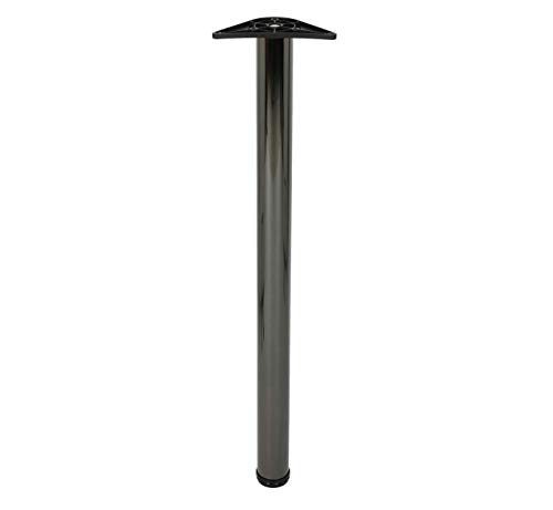 Image of DJM Direct Adjustable Worktop Support Table Leg 60mm (Matt Black)