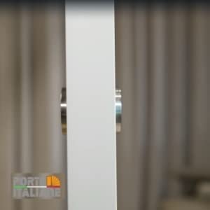 Pannello Porta Scorrevole A Scomparsa 100x230 Cm - Bianco, Senza Maniglia, Spessore 44 Mm - Foto 6