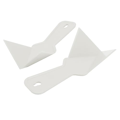 Seimneire Plastic Inside Corner Trowel Tool, 2 Pack 90 Degree Inside Corner Finishing Tool, Mud Scraper for Drywall Taping, Mudding, Wall Scraping, Stucco （White）