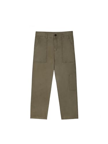 Men's Pants American Retro Spring Autumn Pocket Casual Straight Leg Workwear Trouser4