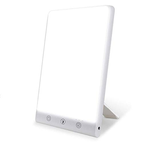 LED Lichttherapie Lampe, Tageslichtlampe 10000 Lux mit 3 Timer, UV-freie Schreibtischlampe Tageslicht, Vollspektrumlampe mit Stufenlosem Dimmer