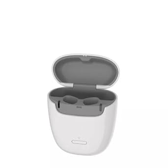 Portable Charger for Signia Pure Charge&Go IX Platform RIC Hearing Aids, Rechargeable Charging Case with Built-In Battery, Black, Type C Charging Cable | Travel Friendly