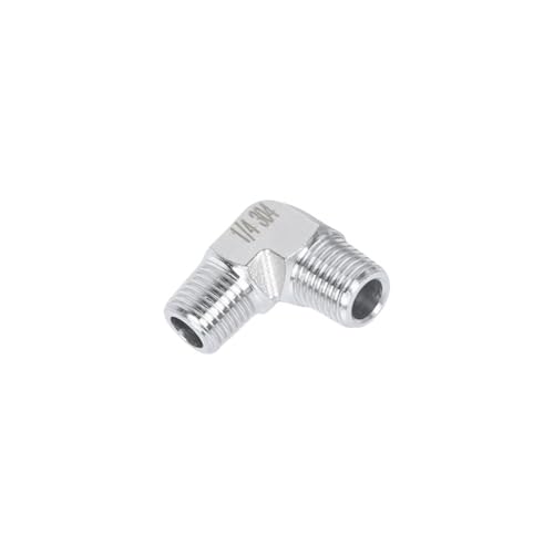 Codo 1/2 BSP macho a macho de acero inoxidable 304 forjado para alta presión 2