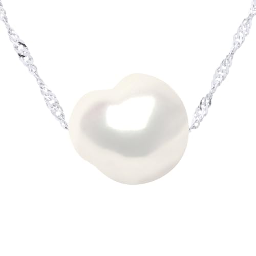 Collier perle de culture d'eau douce pour éviter les allergies avec l'argent