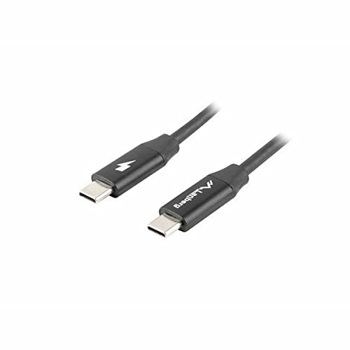 Lanberg Cavo Usb C Maschio/Maschio 1M Ricarica Rapida 4.0 Nero